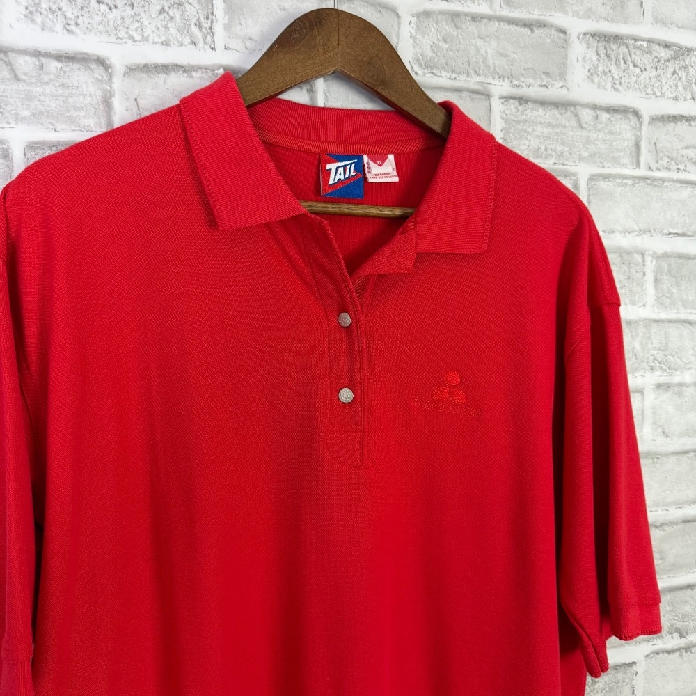 VTG Tail x The Boulders GC Vibrant Red Soft Cotton Golf Polo Shirt Mens XL